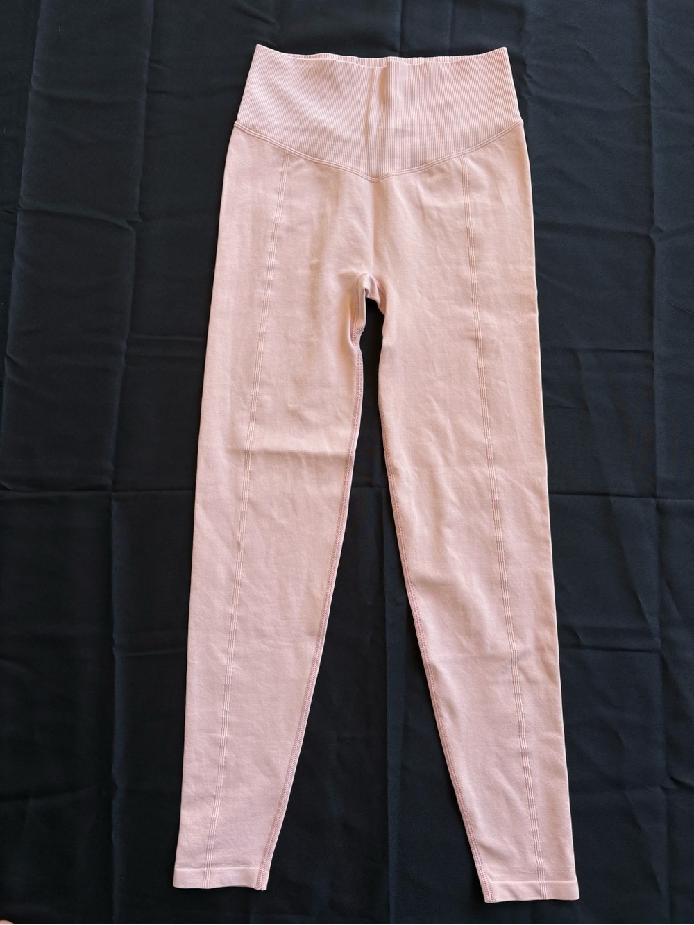 PINK Victoria's Secret Light Pink Ribbed High-Waist Leggings